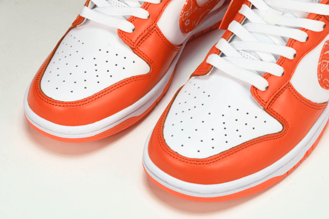 Dunk Low Orange Paisley White