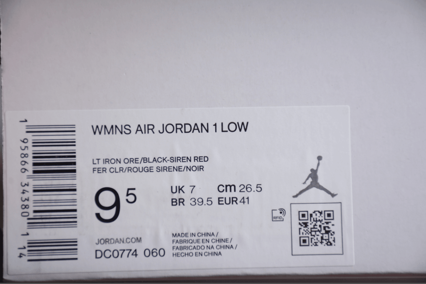 Jordan 1 Low Light Iron Ore