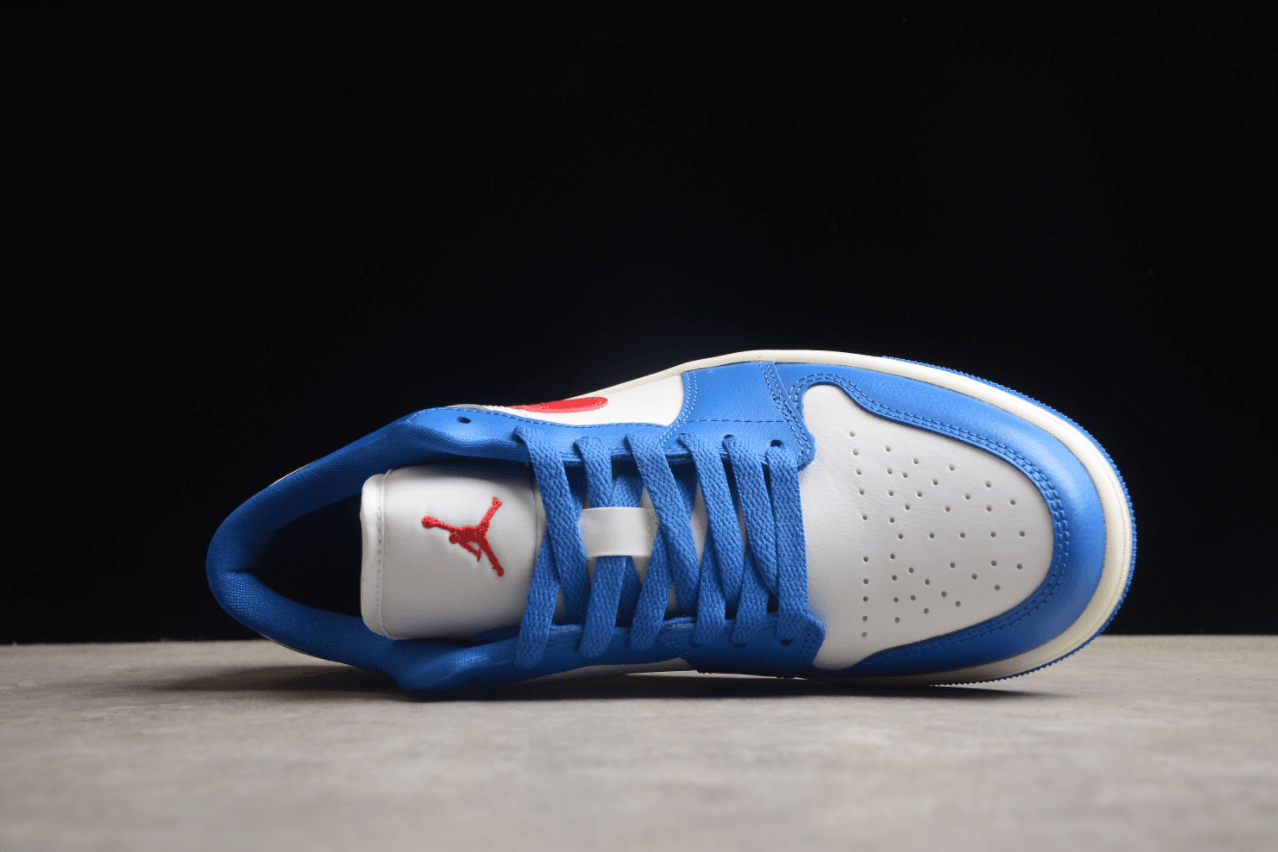 Jordan 1 Low Sport Blue Gym red