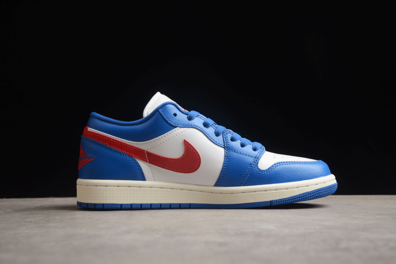 Jordan 1 Low Sport Blue Gym red