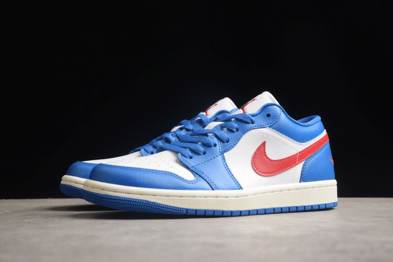 Jordan 1 Low Sport Blue Gym red