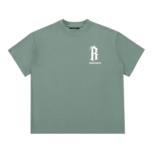 Represent logo R Green